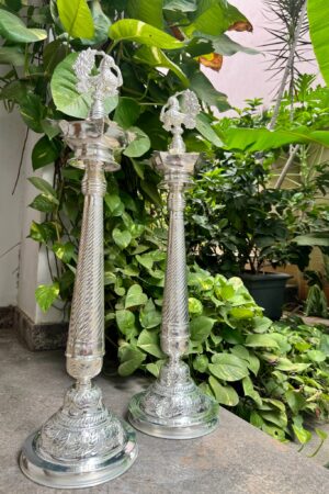 GERMAN SILVER VIZHAKKU | LAMP | VILAKKU