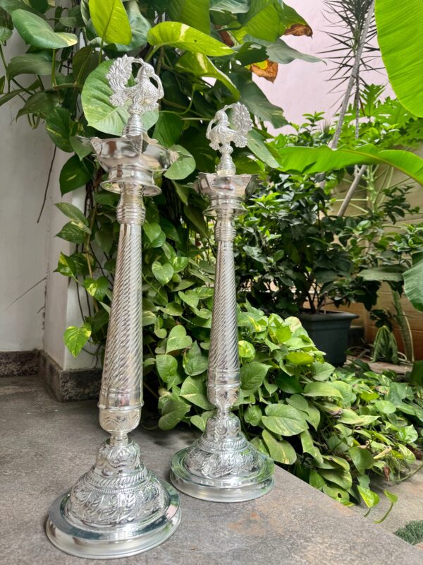 GERMAN SILVER VIZHAKKU | LAMP | VILAKKU
