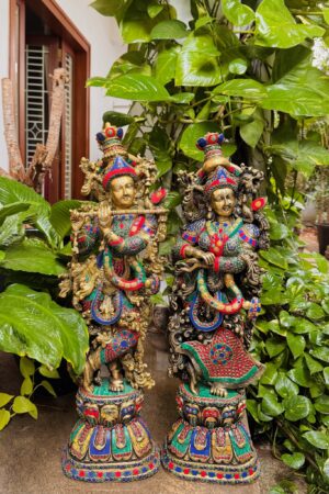 BEADED RADHA KRISHNA IDOL
