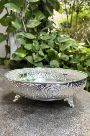 GERMAN SILVER LAKSHMI PLATE