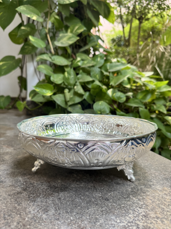 GERMAN SILVER LAKSHMI PLATE