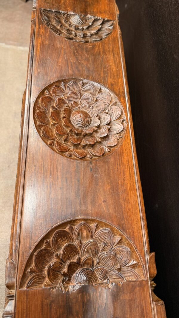 VINTAGE HANDCRAFTED TEMPLE BENCH