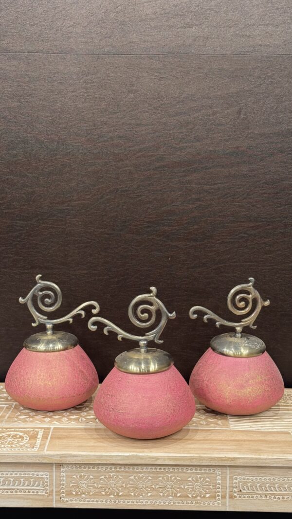 PINK SWIRL TOP VASE- SHORT