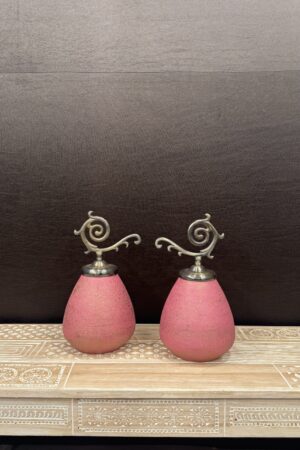 PINK SWIRL TOP MEDIUM VASE