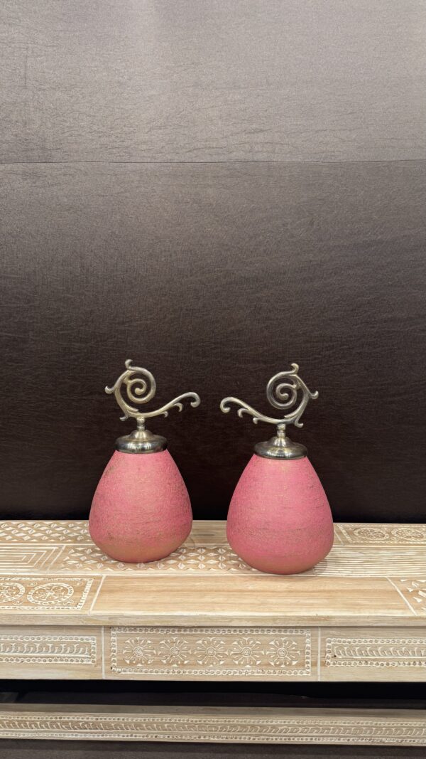 PINK SWIRL TOP MEDIUM VASE
