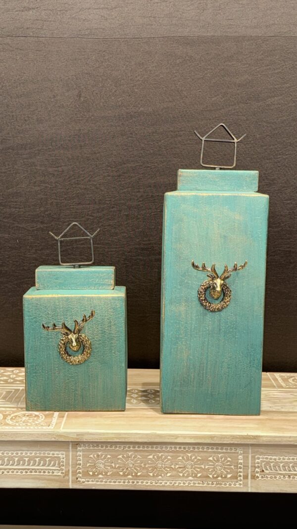 TEAL DEER BOX ACCENT