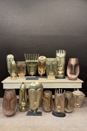 TRIBAL FACE VASES AND ACCENTS