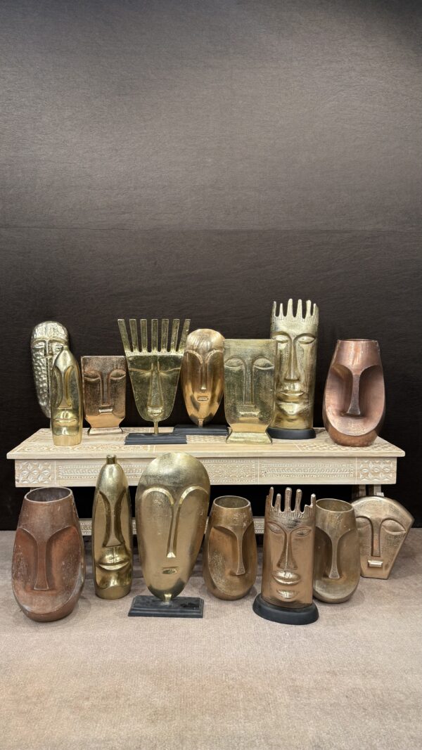 TRIBAL FACE VASES AND ACCENTS