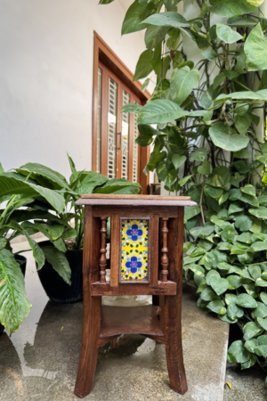 WOODEN TILE TABLE - SMALL