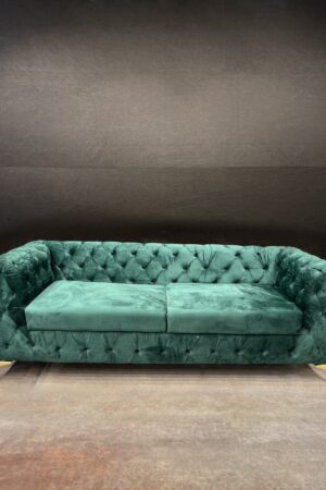 GREEN CHESTERED SOFA (3 seater)