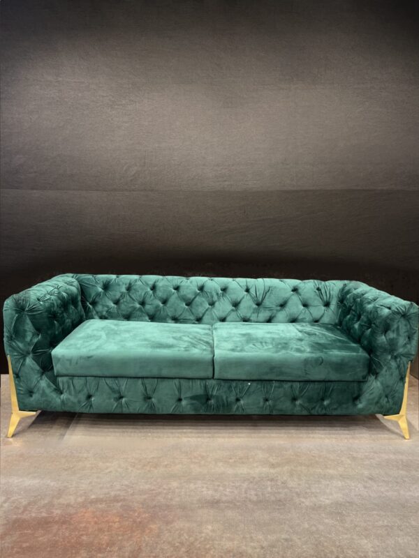 GREEN CHESTERED SOFA (3 seater)