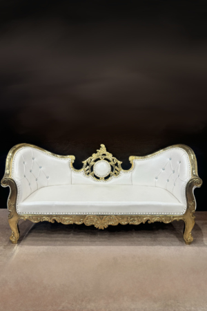 VICTORIAN TUFTED SOFA - WHITE (3 seater)