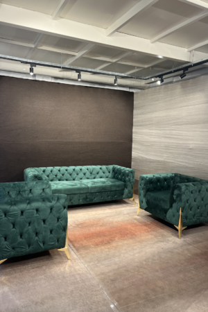 GREEN CHESTERED SOFA SET