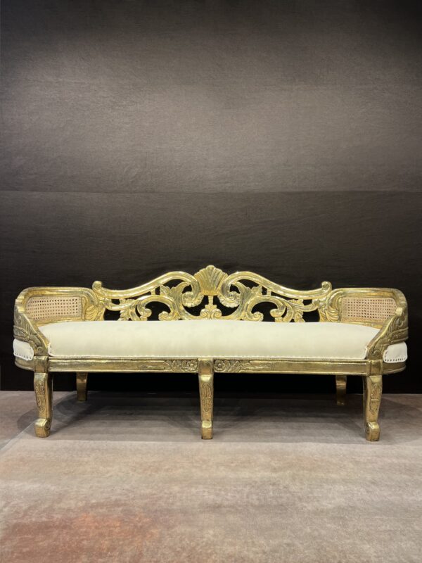 GOLD ANTIQUE SOFA (3 seater)