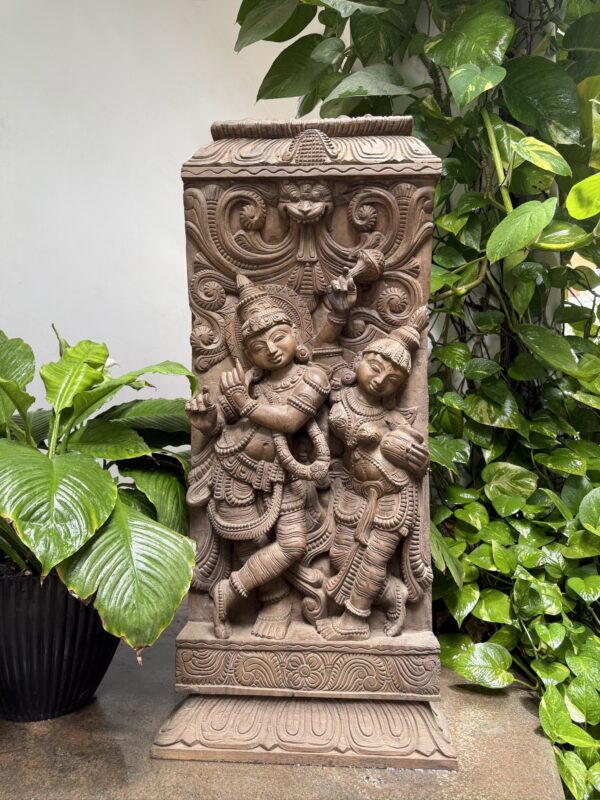 WOODEN RAASLEELA / RADHA KRISHNA STATUE